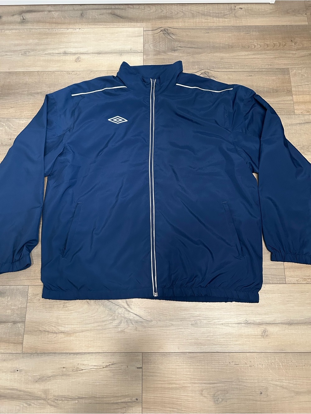 Umbro Navy Windbreaker Jacket with White Trim